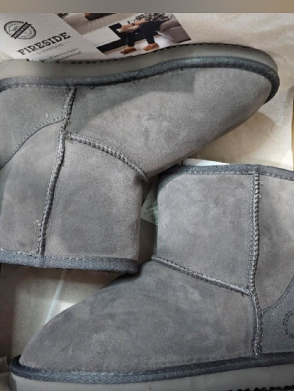 Dearfoams Genuine Shearling Boot Size 8/39 New With Box Rosebery Bootie